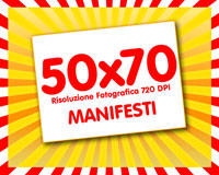 20 Manifesti 50x70 Risoluzione Fotografica 720 Dpi